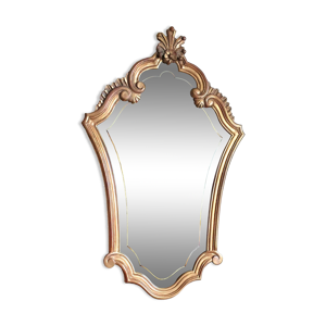miroir doré en bois - stuc