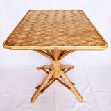 Coffee table, end table, children's table in rattan and banana leaf