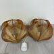 Pair of Scandinavian pendant lamps in wood and wires