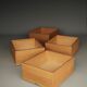Storage Boxes in beech wood by Wim den Boon, 1967. Set of 4