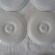 6 Plates oysters mills wolves 430112 shade of gray faience L1