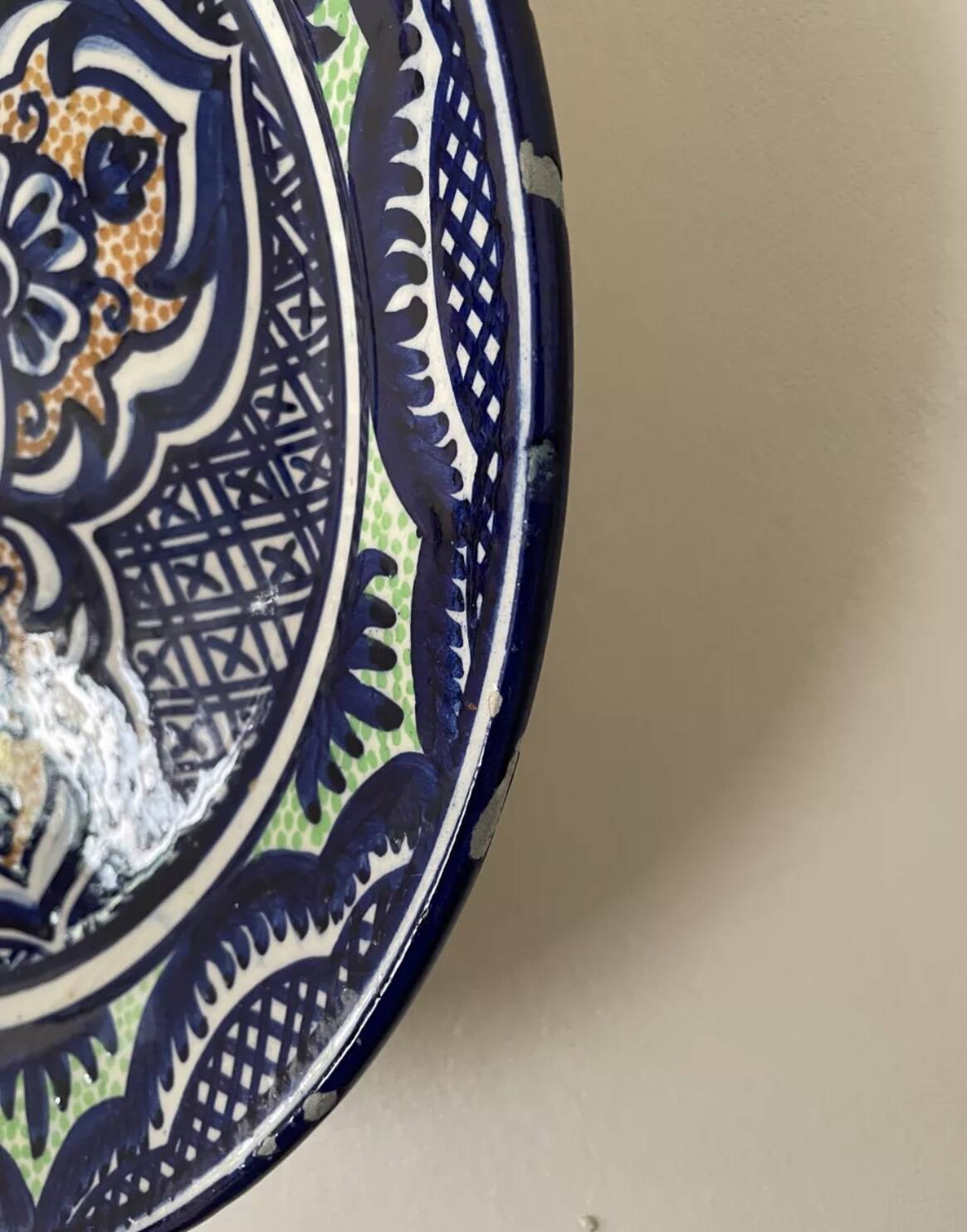 Spanish ceramic plate signed