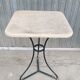 Parisian bistro pedestal table in antique marble