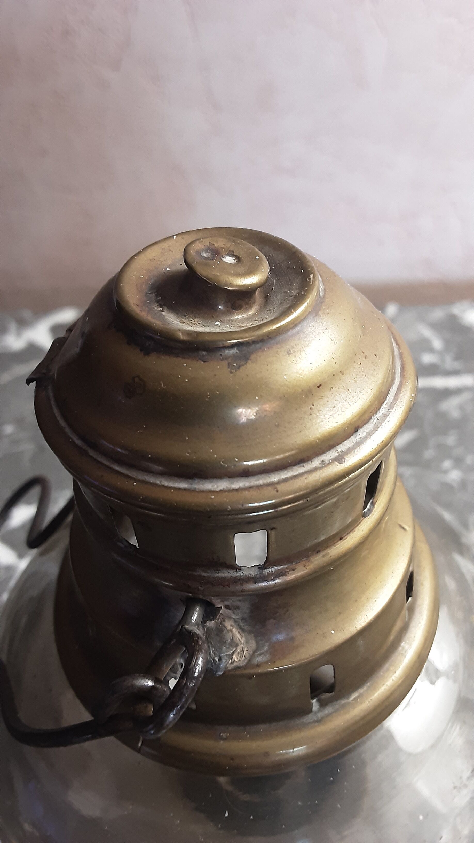 Brass storm lamp - old