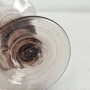Bougeoir en verre soufflé bullé Biot vintage