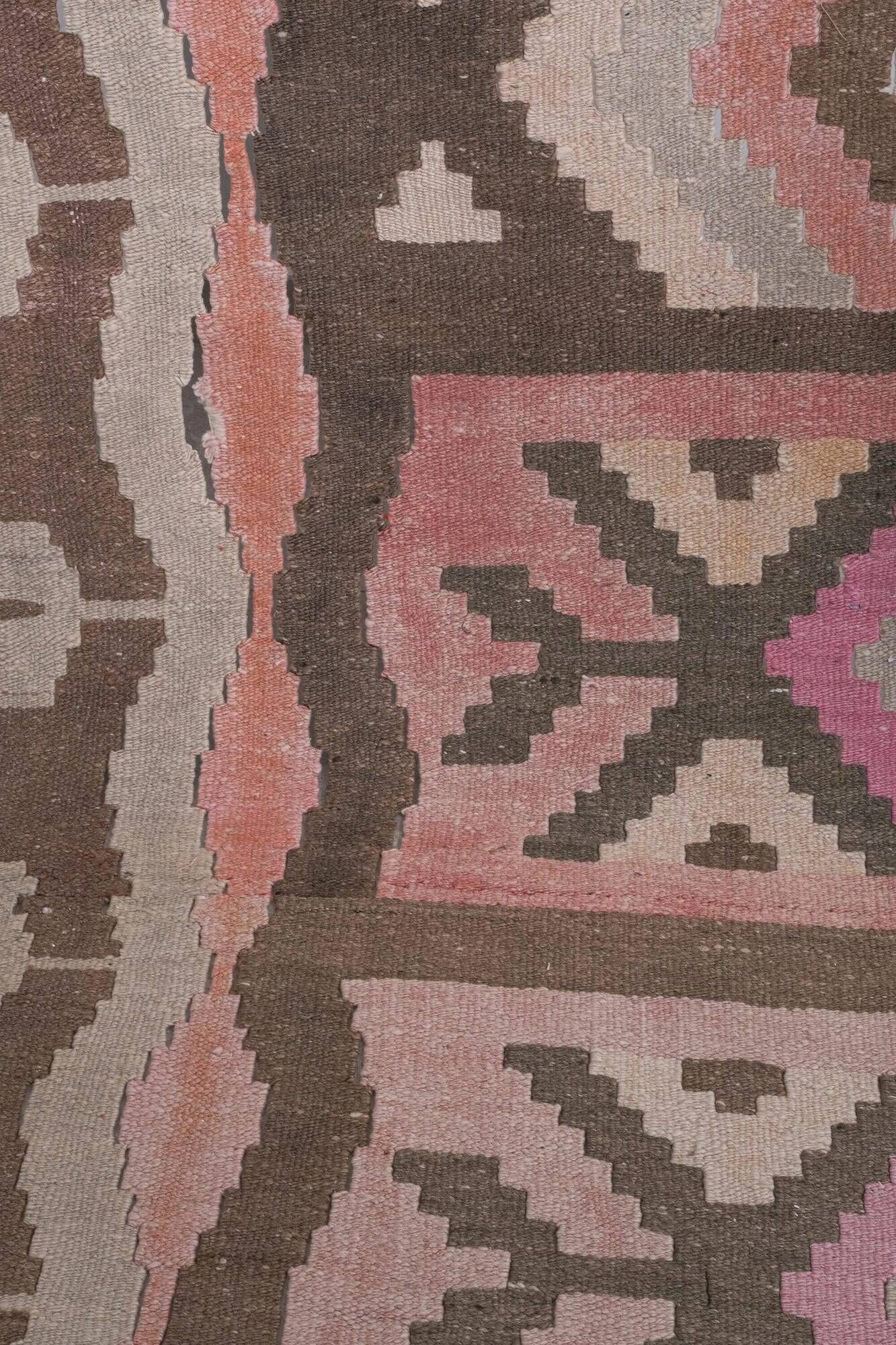 Vintage Turkish hallway rug 74x631 cm