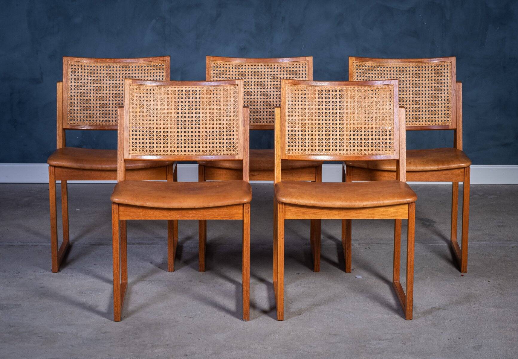 Oak Dining Chairs by Kai Lyngfeldt Larsen, 1960s, Set of 5
