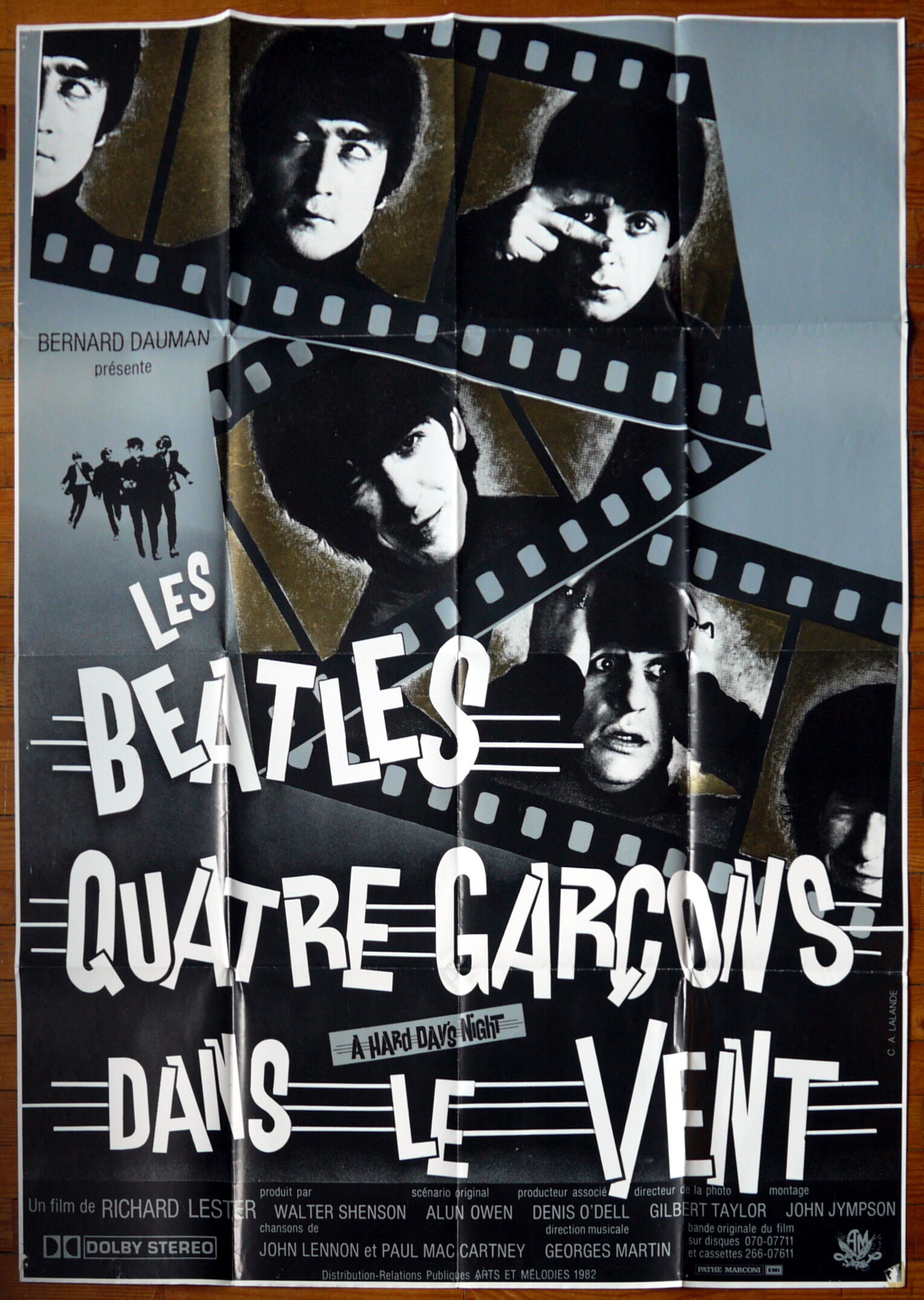 Original movie poster - the Beatles - A hard day's night