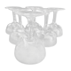 Lot de 6 coupes à champagne, Napoléon III, 1/2 cristal soufflé et taillé