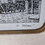 Glass engraving by D.Hélaut from 1970