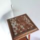 Wooden and marble stool