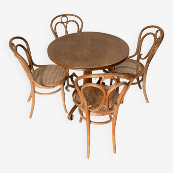 Ensemble table et 4 chaises vintage