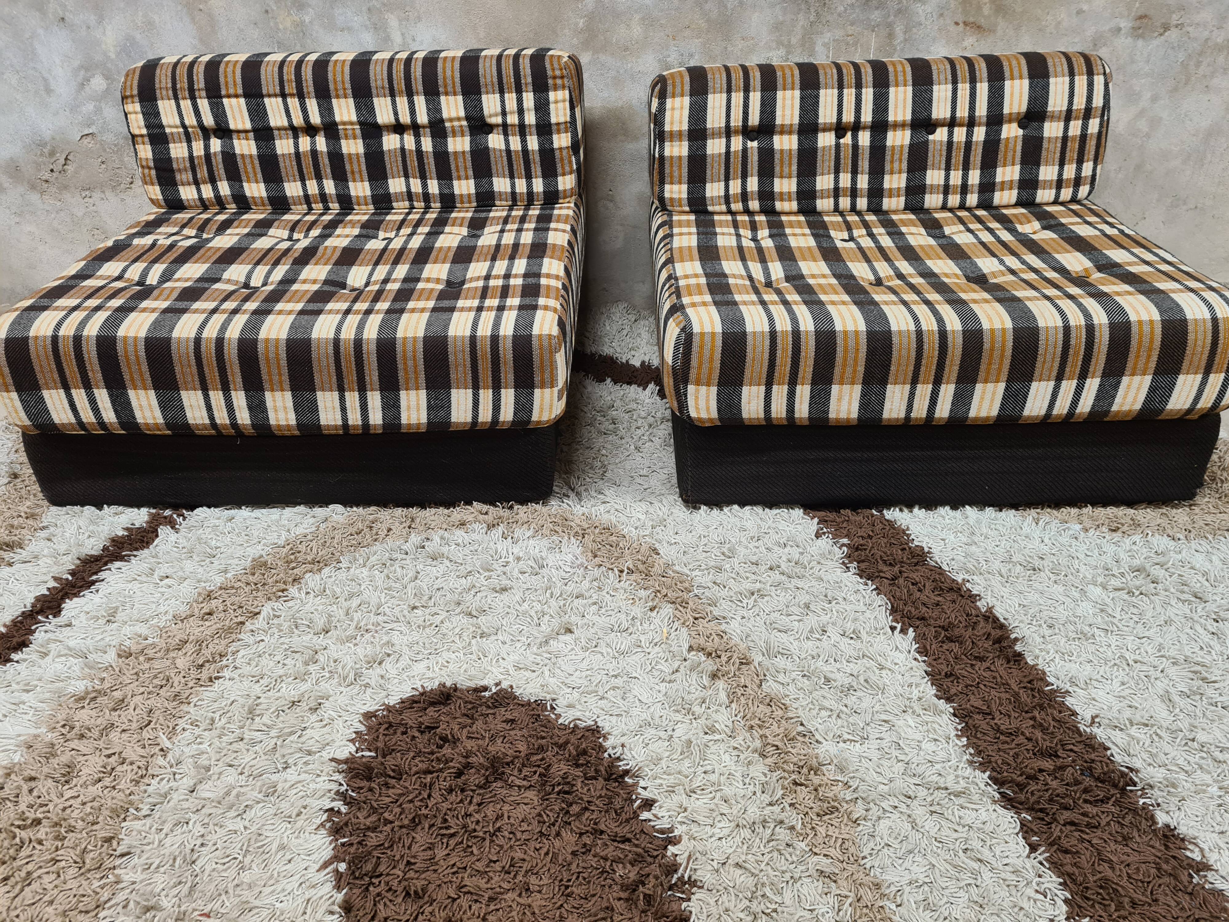 Paire de fauteuil lounge année 70' vintage