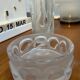 Decorative Organic Glass Vases, set of two engraved sculptural pieces, vintage