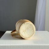 Small vintage jug engraved 50cl matte beige stoneware H14