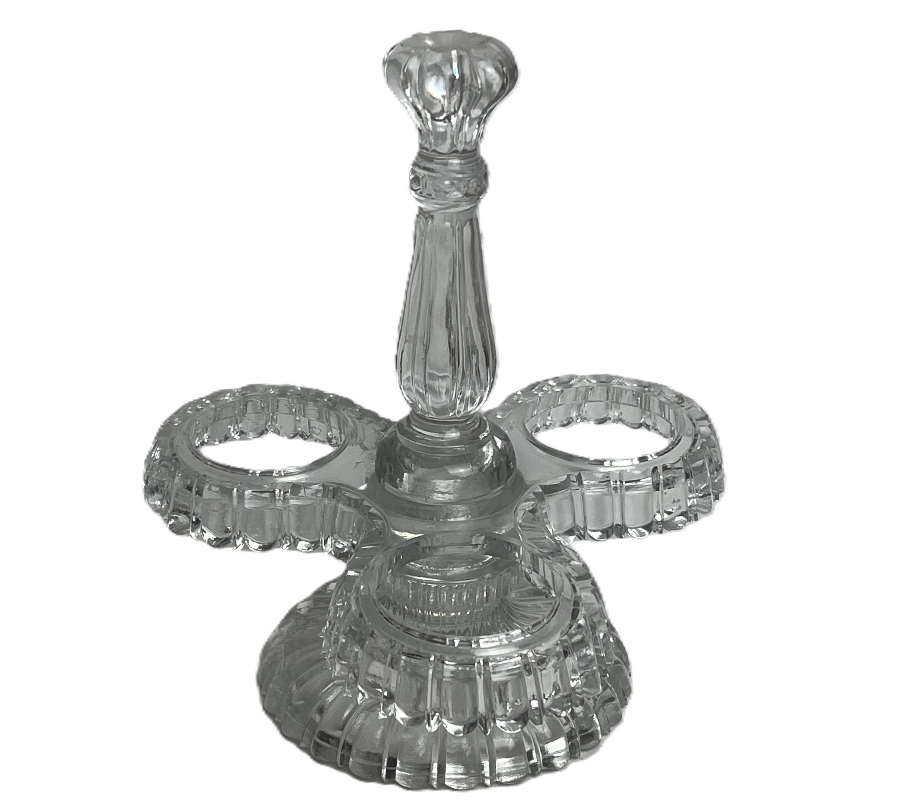 Tableware, two moulded glass table servants from the early 20th century.