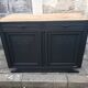 Vintage art deco abyssal blue buffet