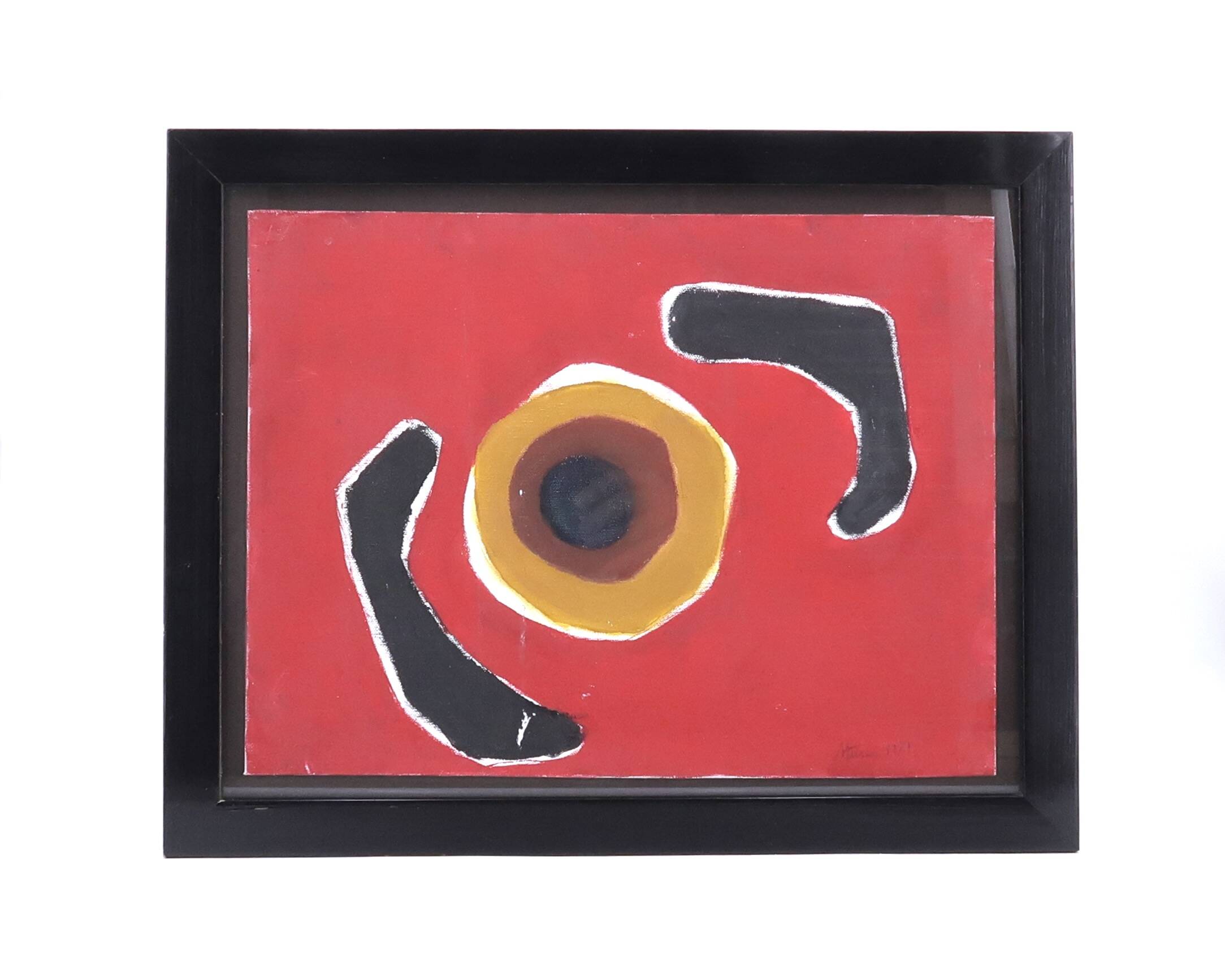 Abstract painting signed, 1980s