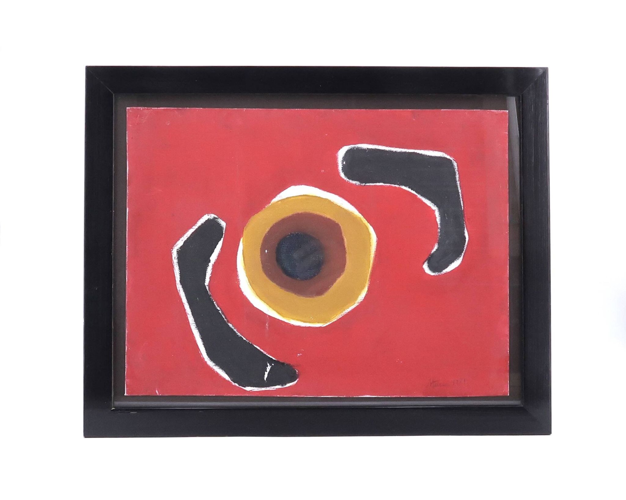 Peinture abstraite signée, années 80