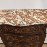 Small chest of drawers sauteuse louis XV inlaid