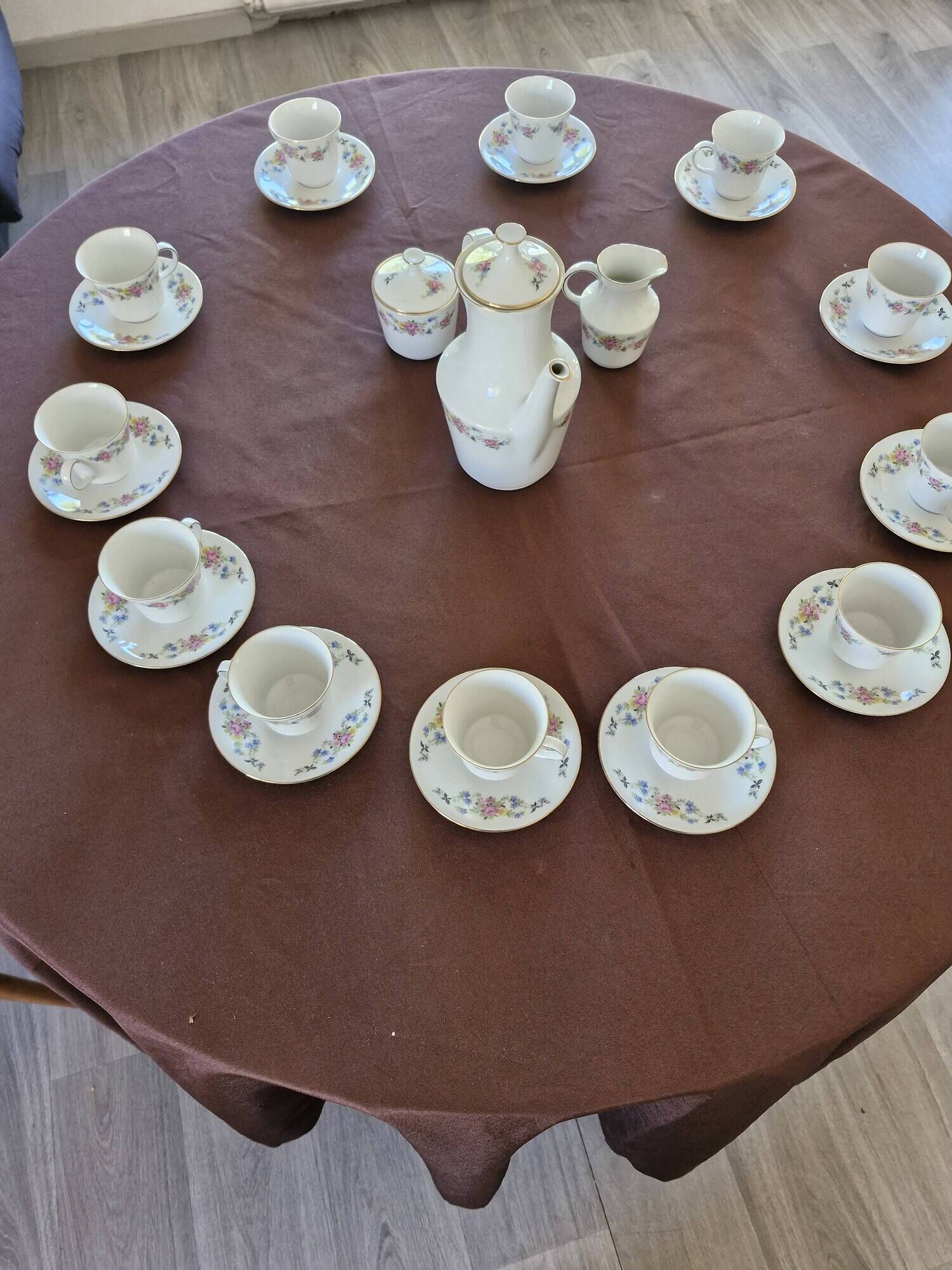 Vintage coffee service bavaria germany – porcelain with floral decoration