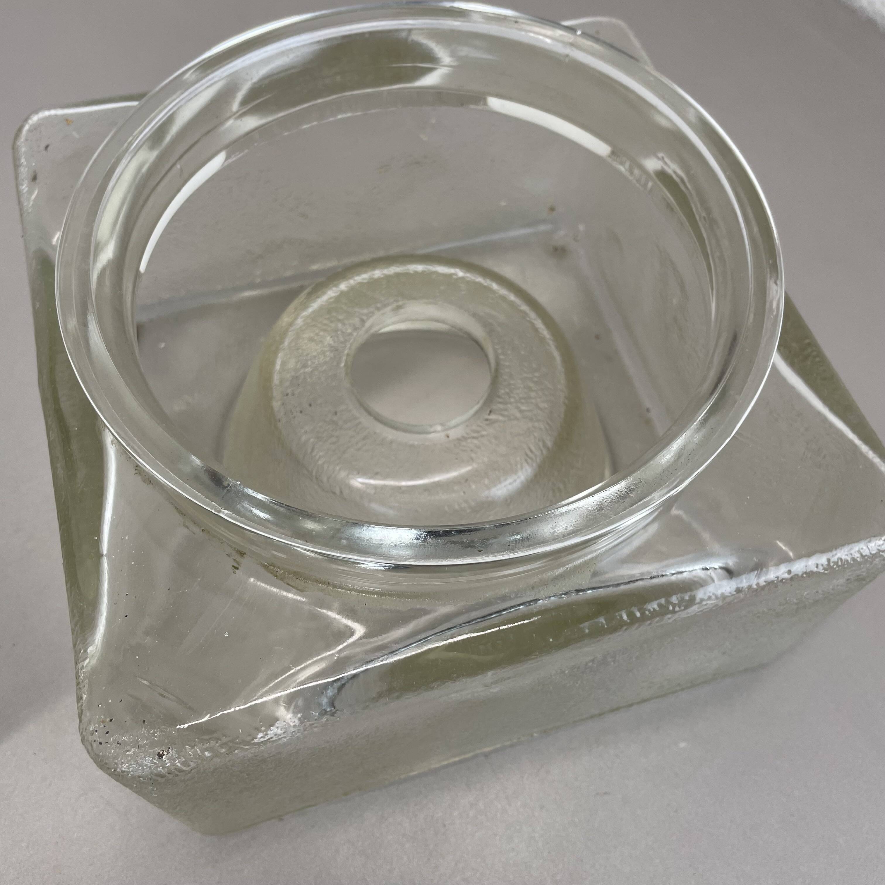 set of 2 CUBIC Ice Glass Ceiling Light, by J. T. Kalmar Lights, Austria