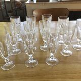 12 flûtes à champagne cristal