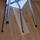 Yellow formica and chrome metal barstool