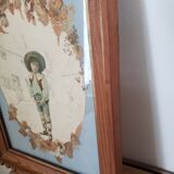 Child dried flowers painting