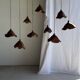 Small suspension in organic teak hat D30 H20