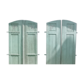 Pairs of old painted oak shutters