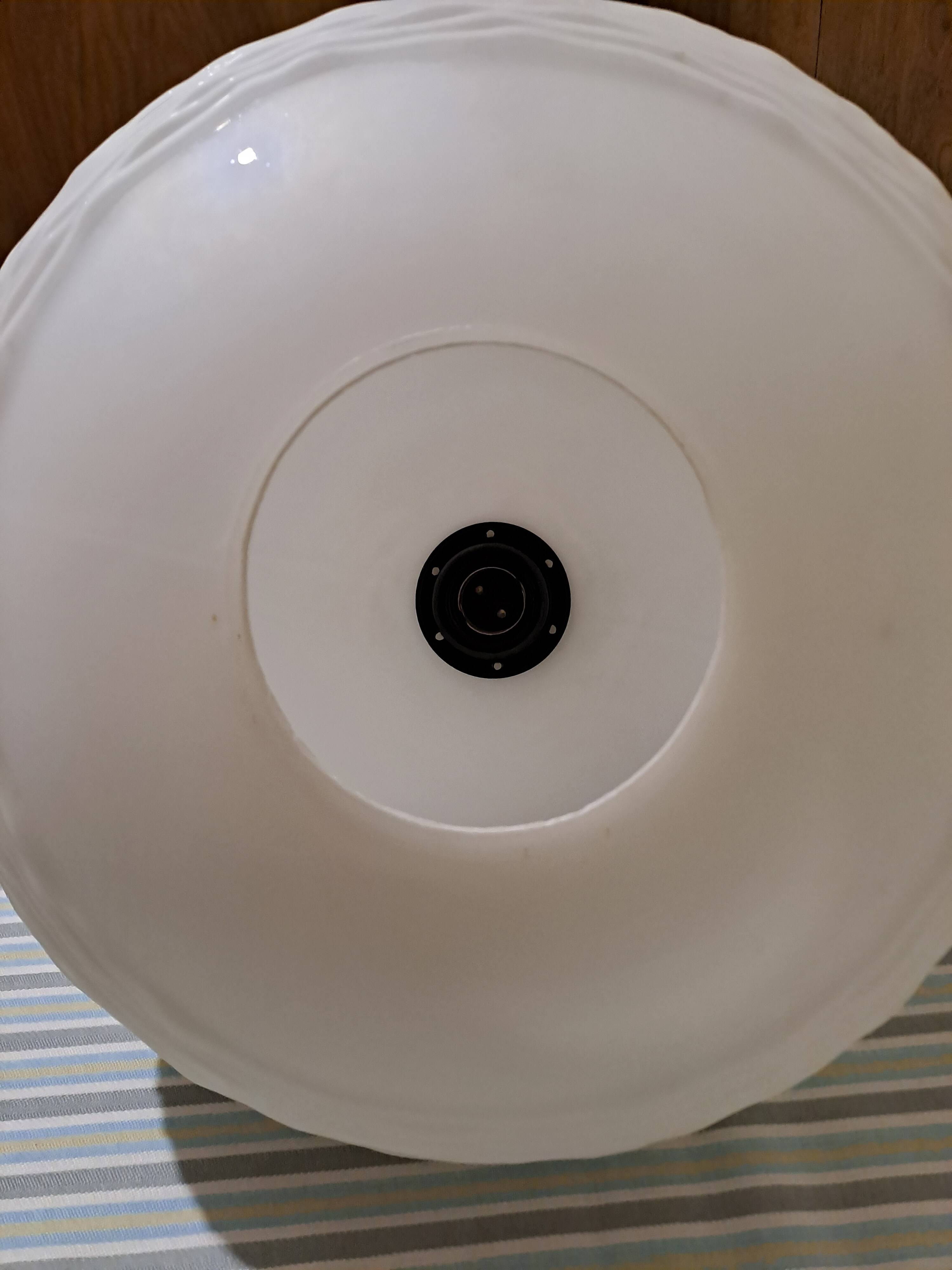 Suspension chandelier ceiling light frosted glass scandinavian France 1960 pop