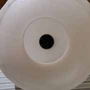 Suspension chandelier ceiling light frosted glass scandinavian France 1960 pop