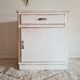 Buffet - bahut blanc ancien blanc patiné