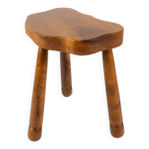 Tabouret tripode forme libre, Bretagne, 1950s