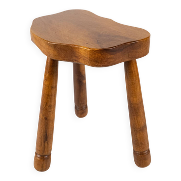 Tripod stool in free form, Brittany, 1950s