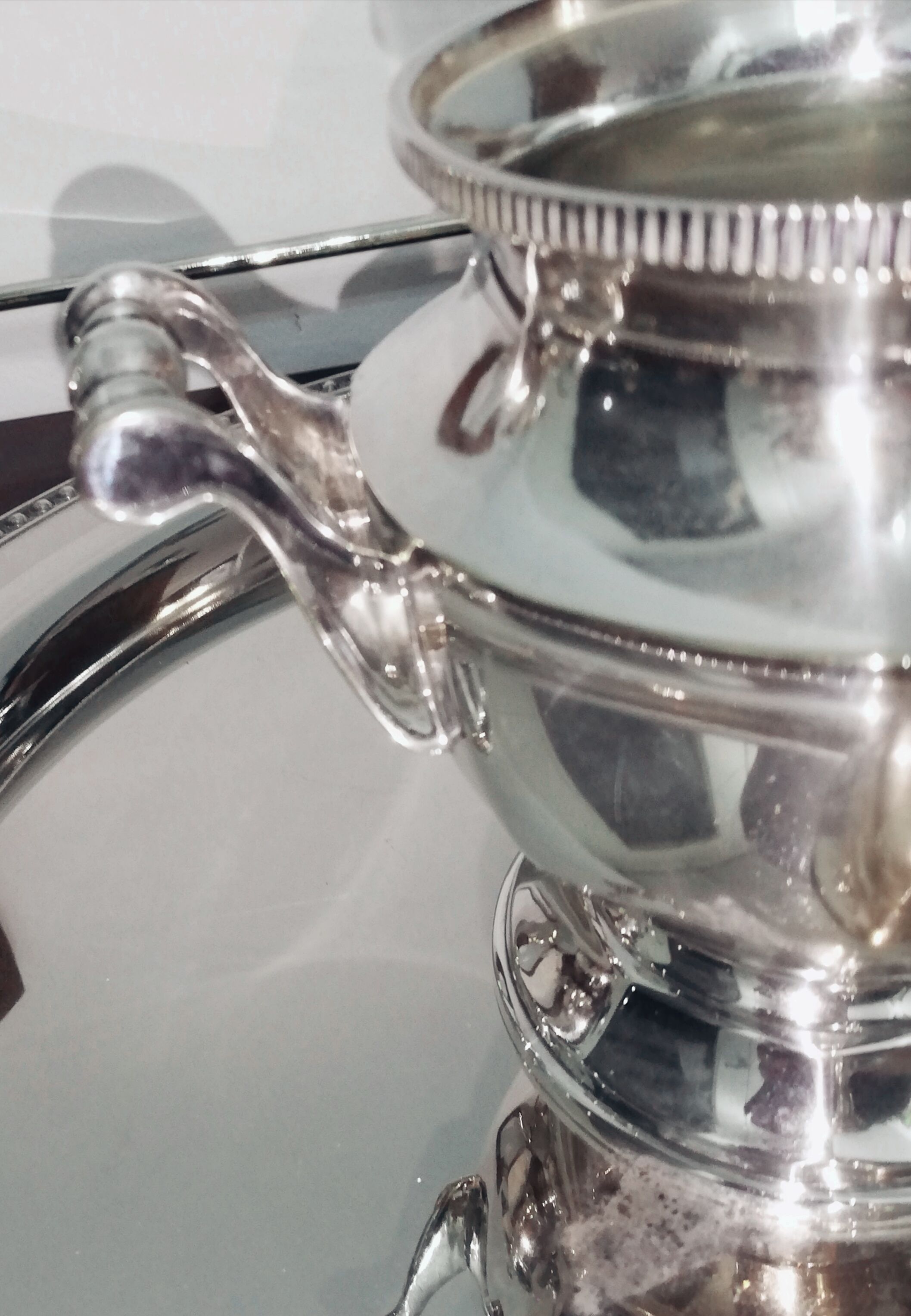 Art Deco style silver metal coffee service