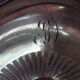 FD monogram silver metal bread basket