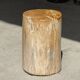 Small orange petrified wood side table H28 D18 - 3332