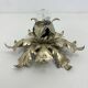 Hollywood regency leaf flower ceiling light flush mount , 1970s