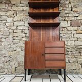 Bookcase cabinet modular shelves vintage 1970