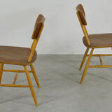 Set of 2 Scandinavian teak chairs 1960s