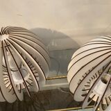 Pair of wooden design lamps