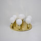 Brass ceiling of Selken, 7-light sputnik, vintage,1970