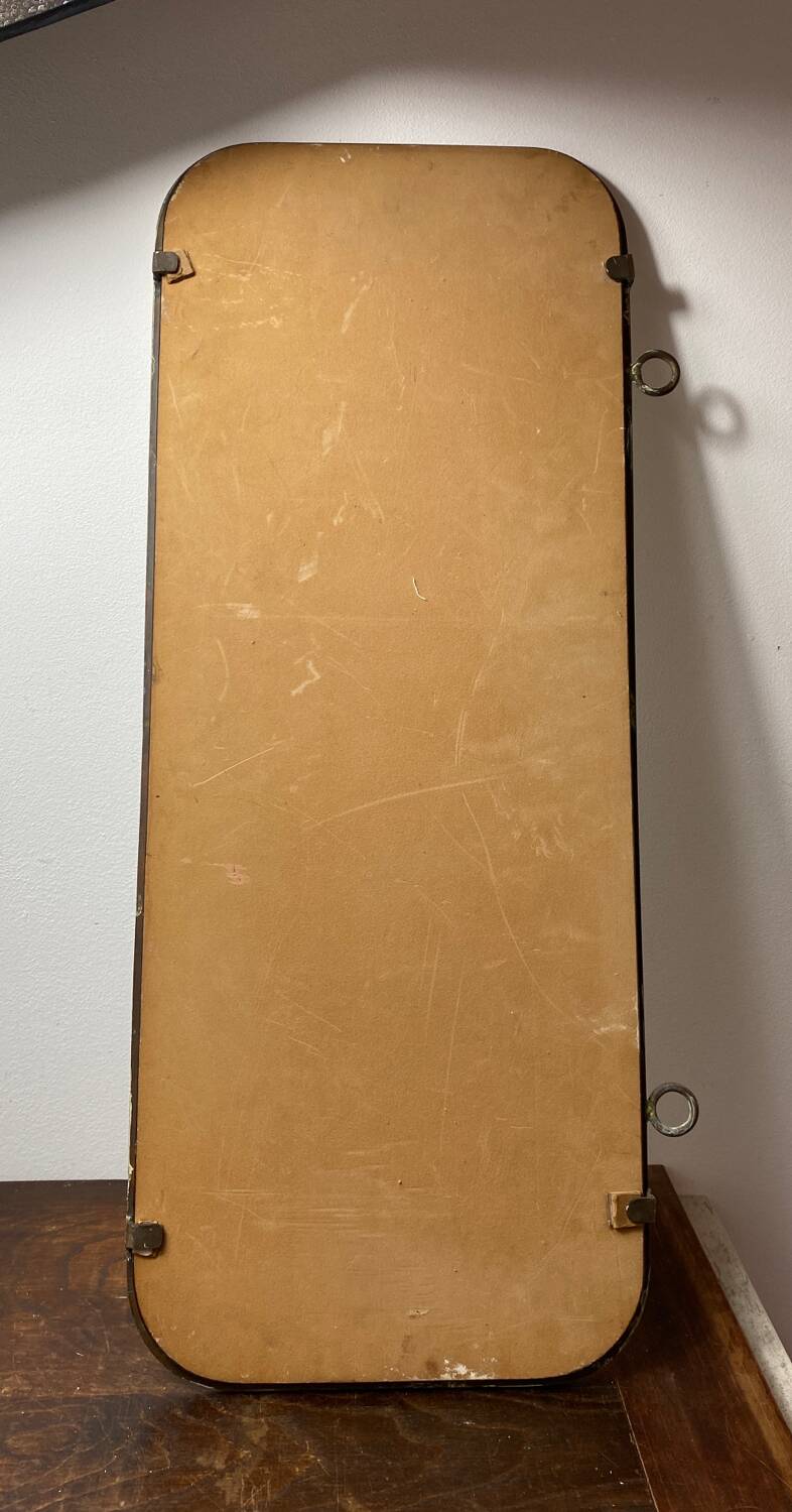 Grand miroir vintage en laiton