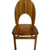 Vintage set of four pinewood chairs Rainer Daumiller minimalist design