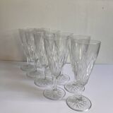 Champagne flutes, cut glass