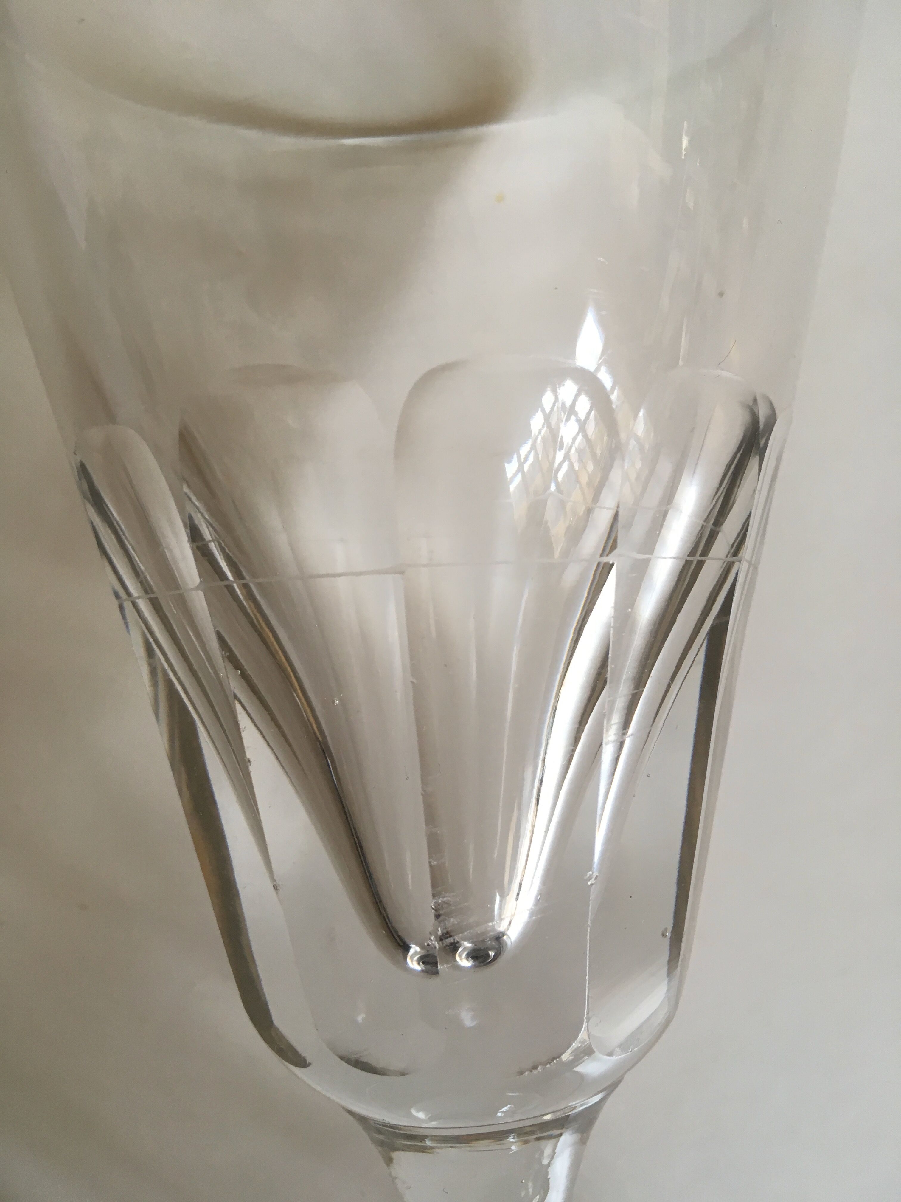 Absinthe glass 19th with flat ribs
