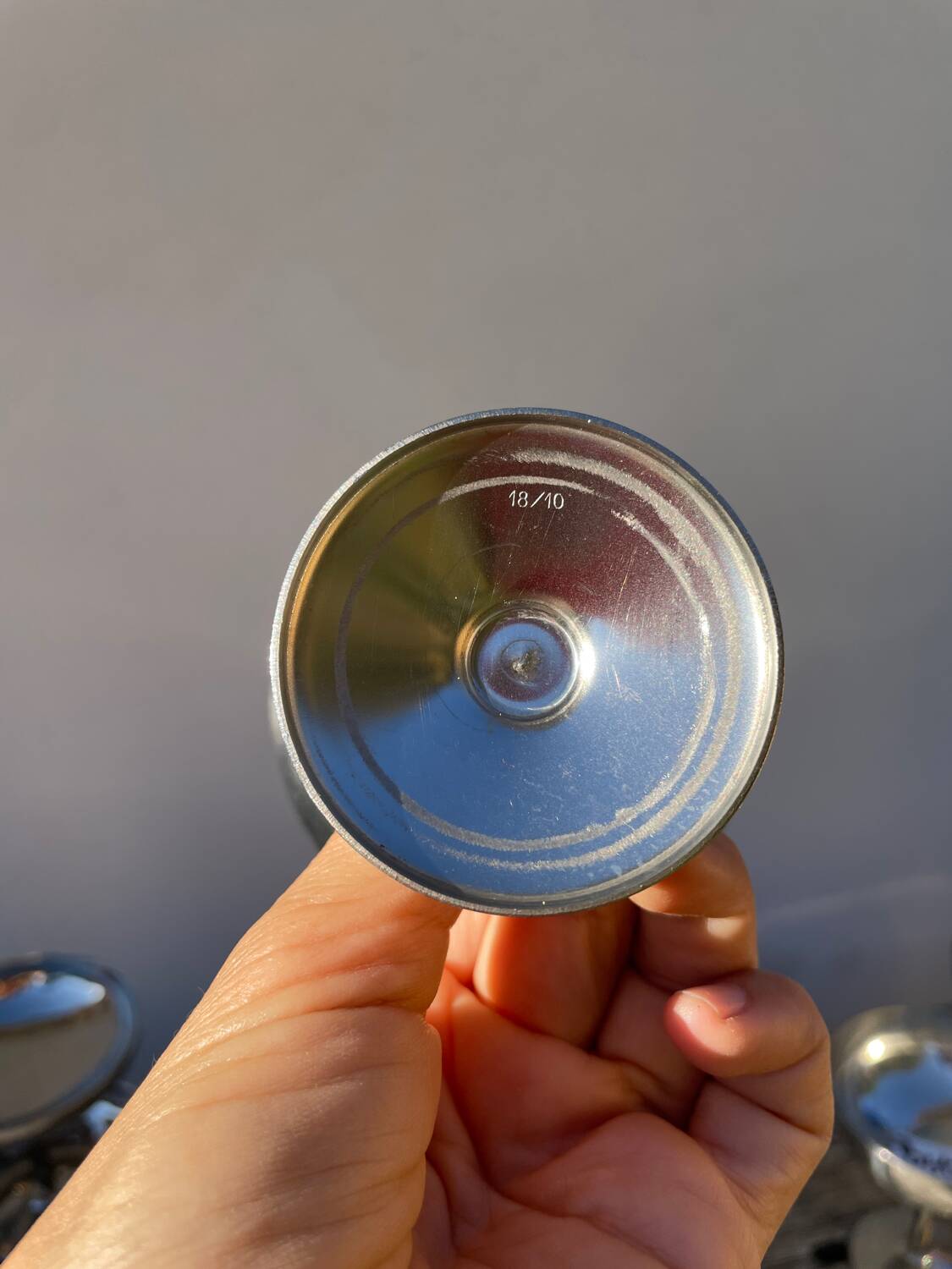 6 coupes sur pied cocktail inox