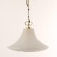 Large suspended brass luminaire from Limburg with opaline glass, Germany, 1970s.